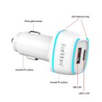 نمای نزدیک شارژر فندکی Earldom ES‑CC11 با درگاه USB‑C و USB‑A