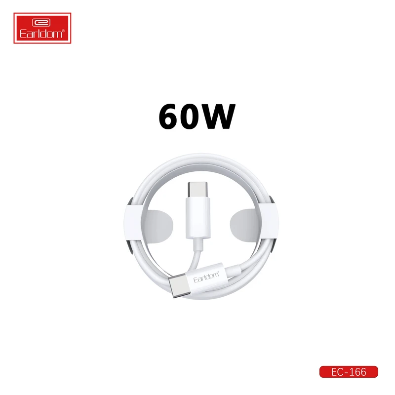 کابل USB-C ارلدام مدل EC-166C با توان PD60W و طول 1 متر
