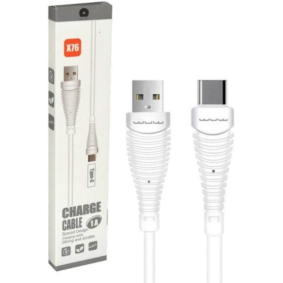 «کابل شارژ X76 – انتقال سریع جریان و انتقال داده، طول ۱ متر»