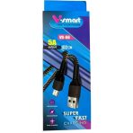 «کابل TYPE‑C برزنتی ۱ متری ۵A Vsmart مدل VS‑66 – رنگ مشکی»