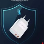 شارژر دو پورت Earldom EN-EU32 با طراحی جمع و جور و بدنه مقاوم
